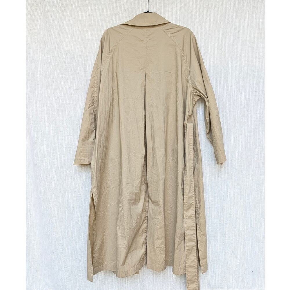 Massimo Dutti Trench Coat 6743/823/830 Womens M Tan Single-breasted Belted Long - Picture 3 of 13